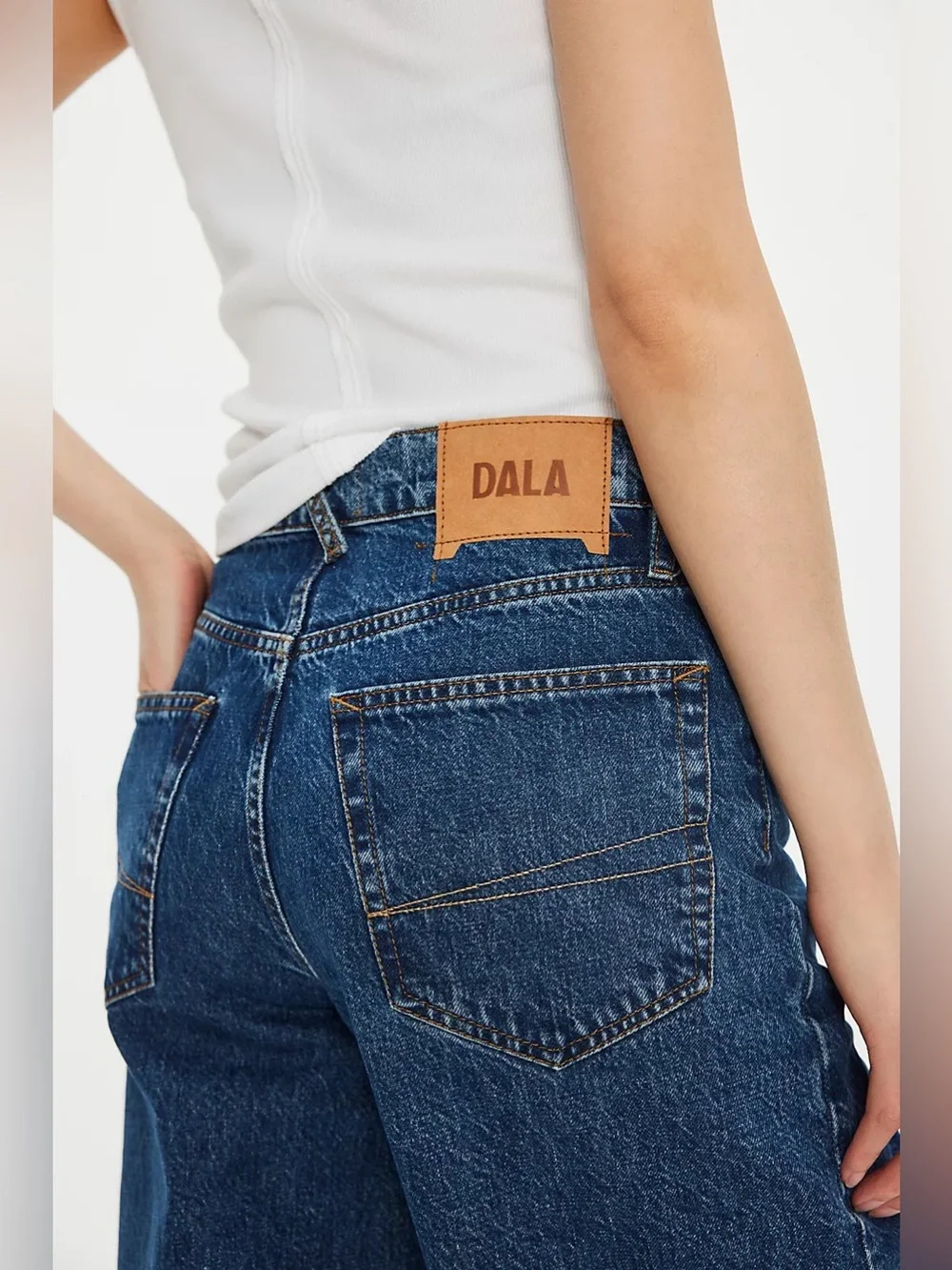 NWT Free People Dala Sling Jeans - Flat Blue - size 29